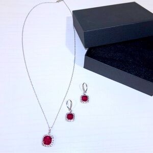 Birthstone Necklace and Earrings